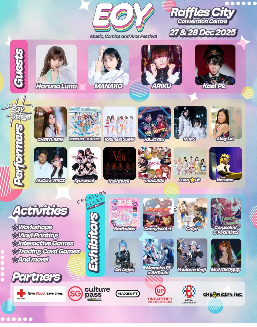 EOY Music, Comics and Arts Festival 2025 boasts bold lineup featuring