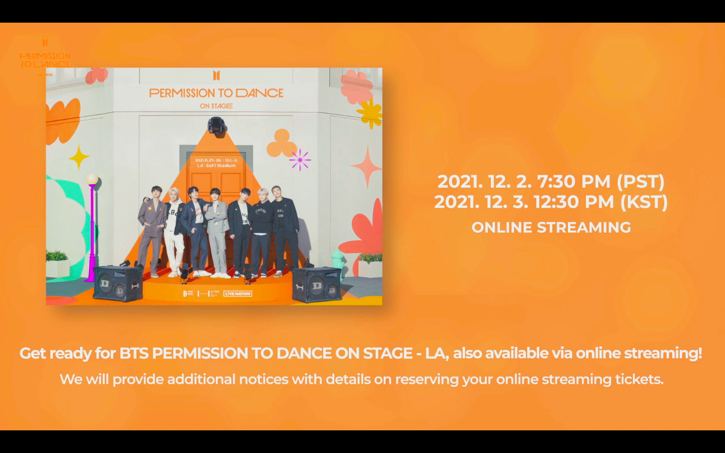 Bts Will Livestream Final 'Permission To Dance On Stage In La' Concert