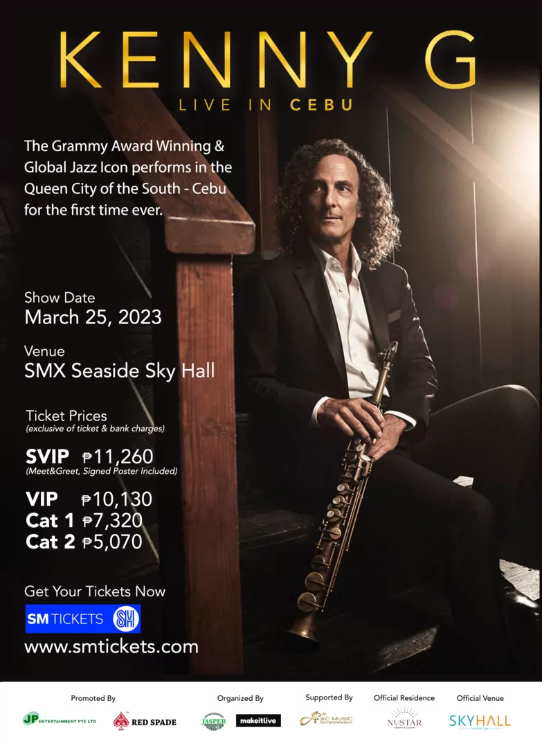 Kenny G announces concerts in Cebu and Manila Bandwagon Music